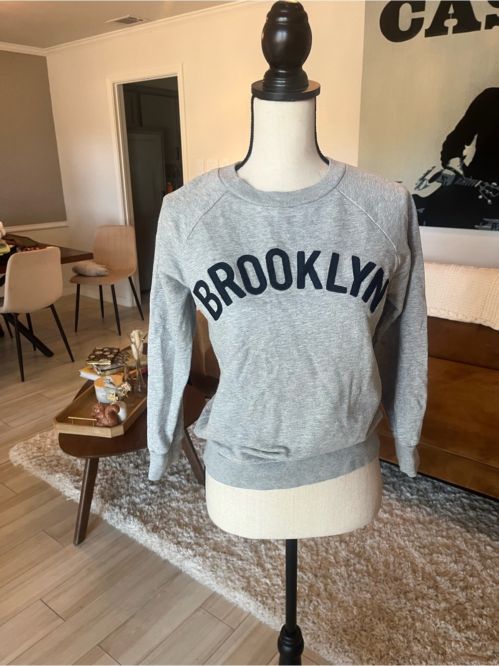 J. Crew Grey 'BROOKLYN' Crewneck Sweatshirt
